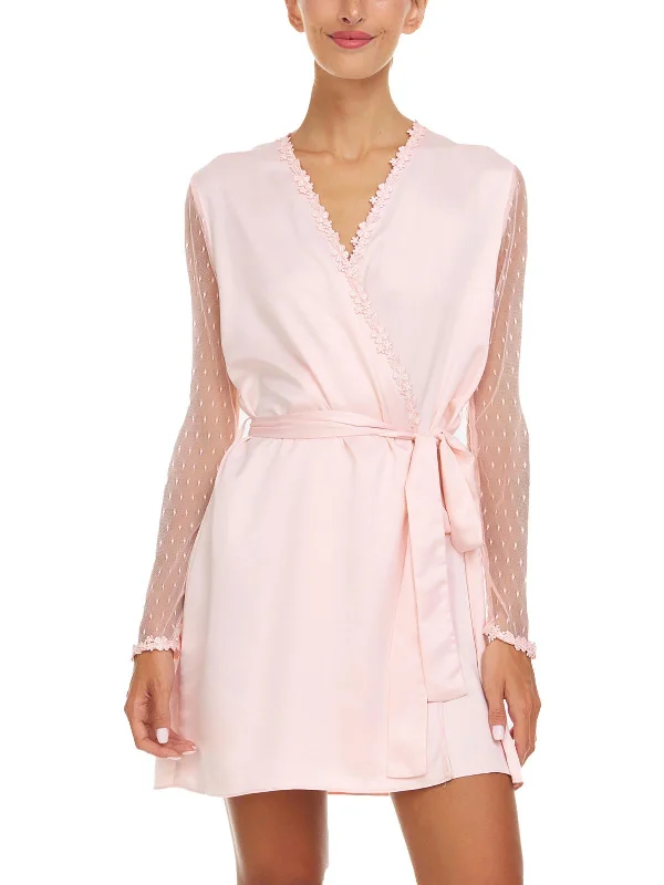 Women's Fashionable Attire For Work Showstopper Womens Mesh Inset Cover Up Robe